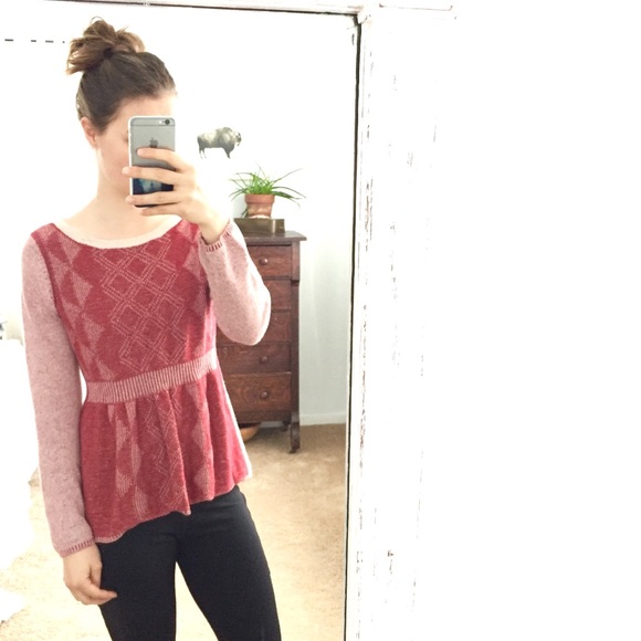 Anthropologie Sweaters - Anthropologie Sparrow pink knit sweater